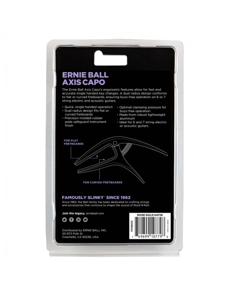 Ernie Ball 9605 Axis Capo Rose Gold