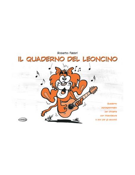 Il quaderno del Leoncino quaderno pentagrammato per chitarra