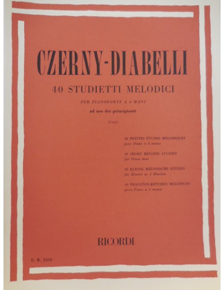 Czerny Carl - 40 studi melodici per principianti