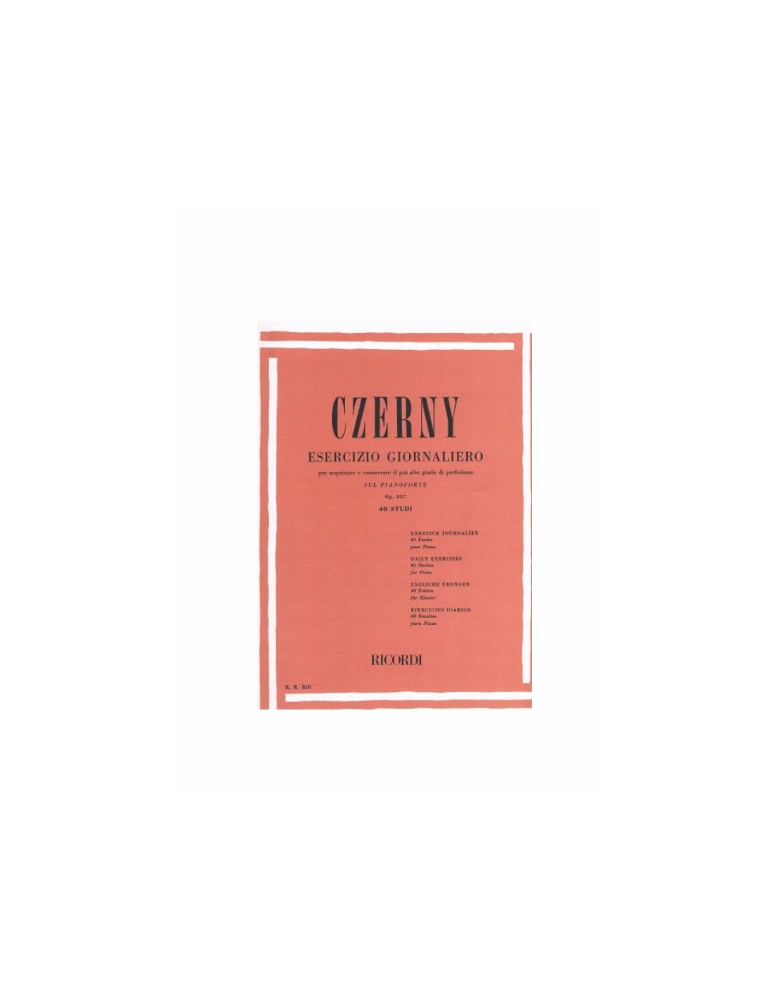Czerny Carl - Esercizi giornalieri op 337 40 studi