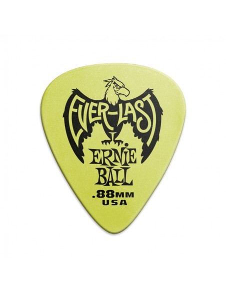Ernie Ball - Plettri Everlast Green 0.88mm Busta da 12
