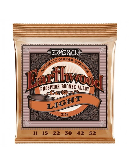 Ernie Ball 2148 Earthwood Phosphor Bronze Light 11-52
