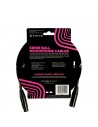 6390 Black Braided Microphone Cable 1.5 m