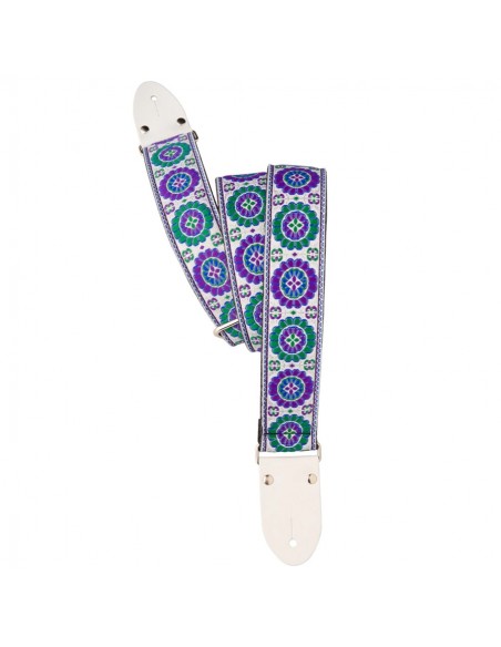 2" Retro Guitar Strap White