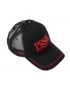 Gorra de camionero con logotipo en bloque y logotipo en rojo