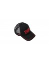 Gorra de camionero con logotipo en bloque y logotipo en rojo