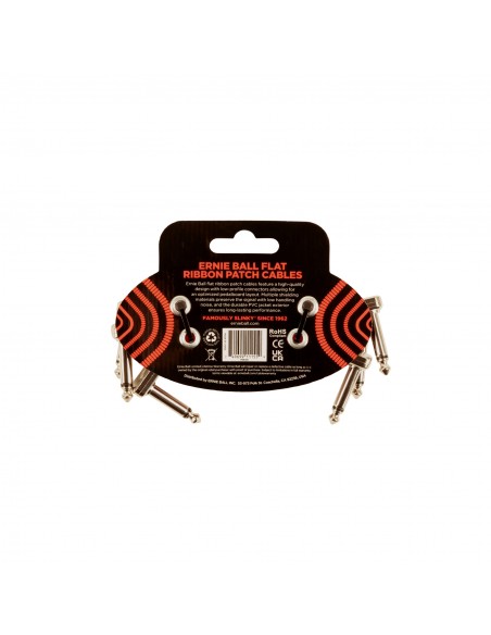 6401 Flat Ribbon Patch Cable Red 7,62cm 3-Pk