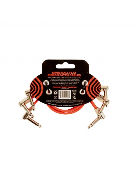 6403 Flat Ribbon Patch Cable Red 30,48cm 3-Pk