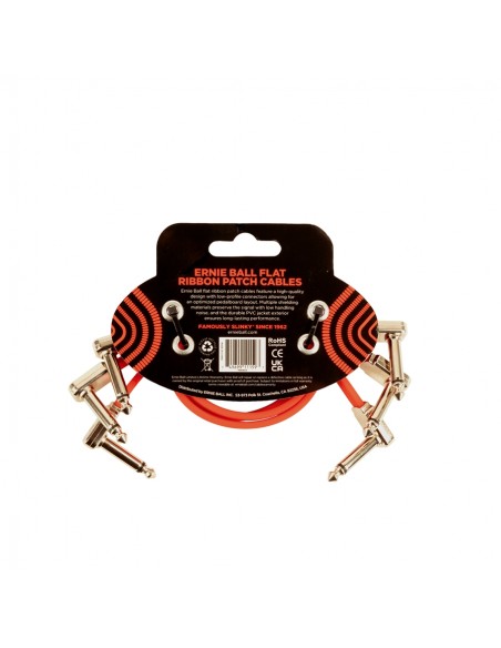 6403 Flat Ribbon Patch Cable Red 30,48cm 3-Pk