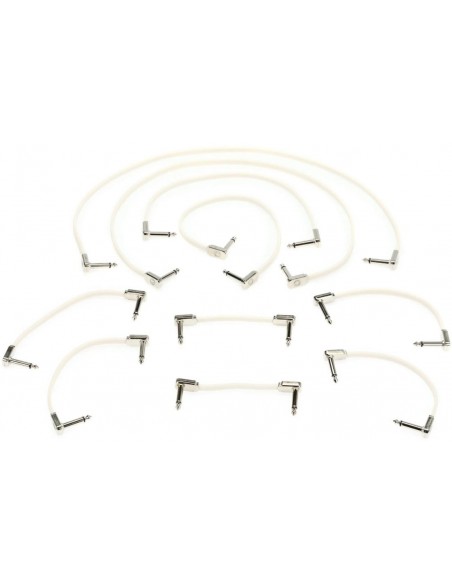 Ernie Ball 6387 Flat Ribbon Patch Cables White Multi-pack