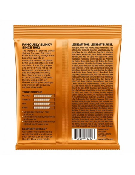 Ernie Ball 3222 Nickel Wound Hybrid Slinky 9-46 3 Set