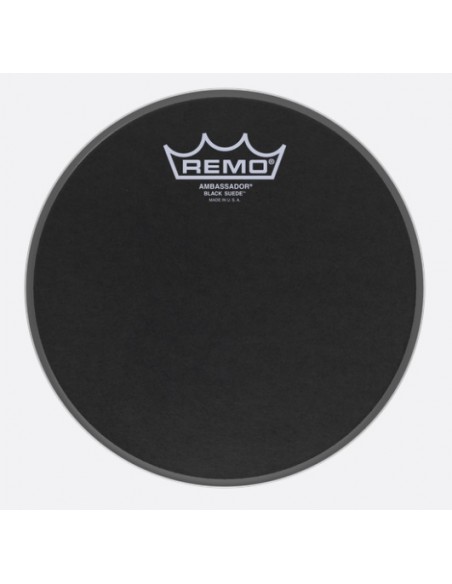 Remo BA-0808-ES Black Suede Ambassador 8