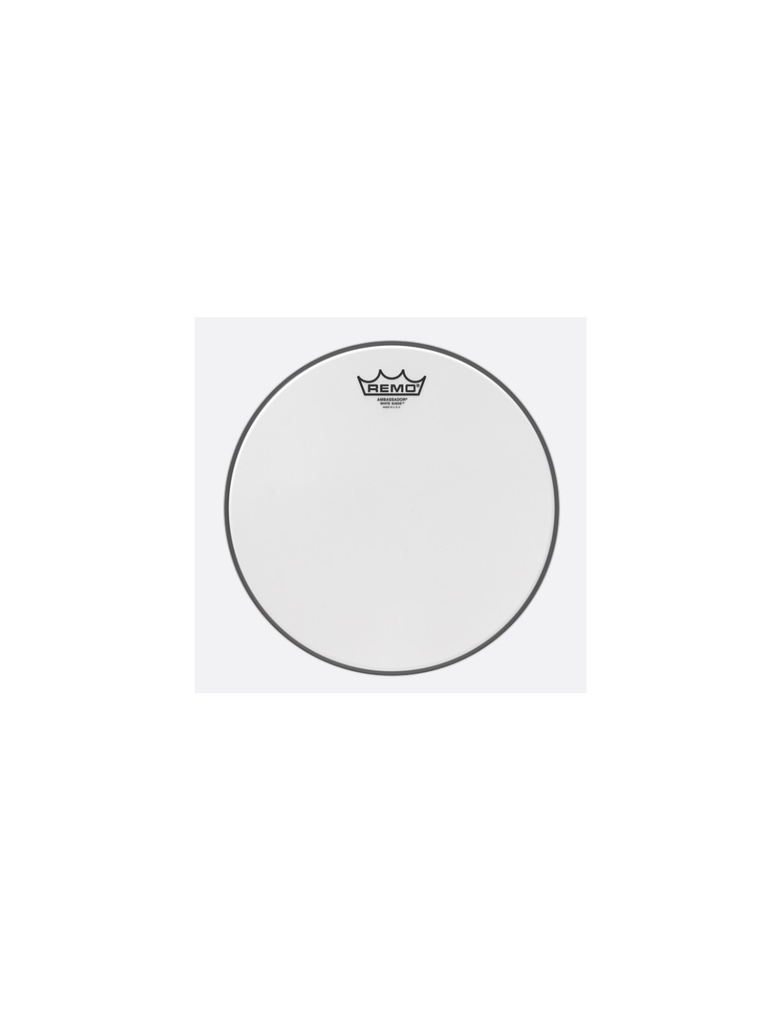 Remo BA-0812-WS Ambassador White Suede 12