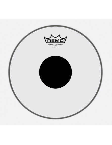 Remo CS-0311-10 Controlled Sound Top Black Dot Clear 11