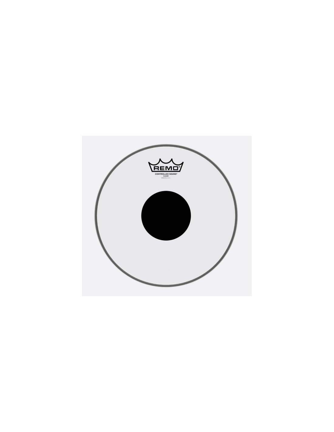 Remo CS-0311-10 Controlled Sound Top Black Dot Clear 11