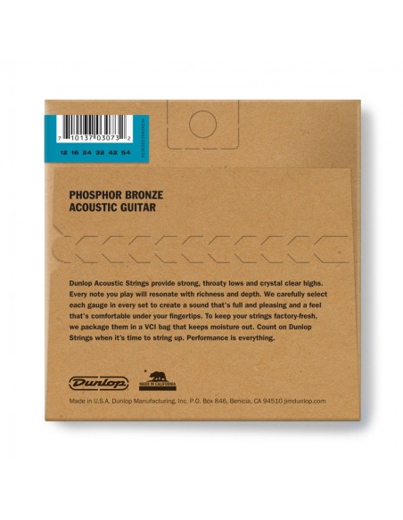 Dunlop DAP1254 Acoustic Phosphor Bronze, Light Set/6