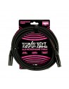 Ernie Ball 6391 Geflochtenes Mikrofonkabel, schwarz, 4,5 m