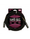 Ernie Ball 6392 Braided Microphone Cable Black 6m