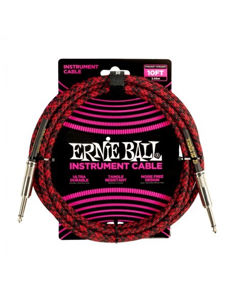Ernie Ball - 6394 Braided Straight Straight 3 mt