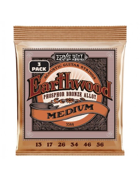 Ernie Ball 3544 Erthwd Med Phos 3 Pk 13 56