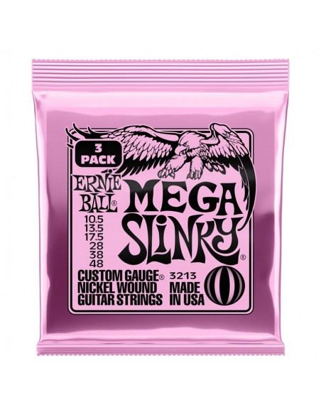 Ernie Ball 3213 Mega Slinky NcklWnd 3 Pk 10.5 4