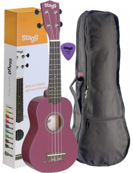 STAGG US-VIOLET UKULELE SOPRANO VIOLETTO CON BORSA