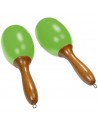 MARACAS-VERT-L Maracas grandes de madera - Verde