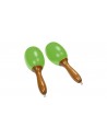 MARACAS-VERT-L Maracas grandes de madera - Verde