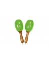MARACAS-VERT-L Maracas grandes de madera - Verde