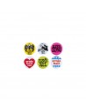4009 Lot de 6 boutons assortis de 1 po