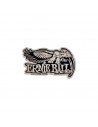4028 Broche en émail argenté représentant un aigle