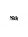 4028 Eagle All Silver Enamel Pin
