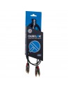 Cable de audio de 2 m con conector RCA de 4 pines y 2 conectores RCA de 2 pines.