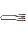 Cable de audio de 2 m con conector RCA de 4 pines y 2 conectores RCA de 2 pines.
