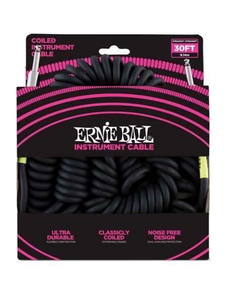 Ernie Ball 6044 Cavo Spirale Black 9 m