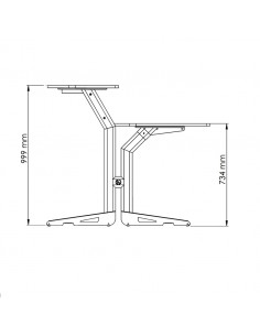 Z/630 BK 2 Shelf Workstation