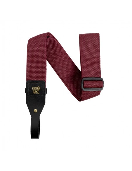 Ernie Ball 5367 Polypro Acoustic Gtr Strap Burgundy