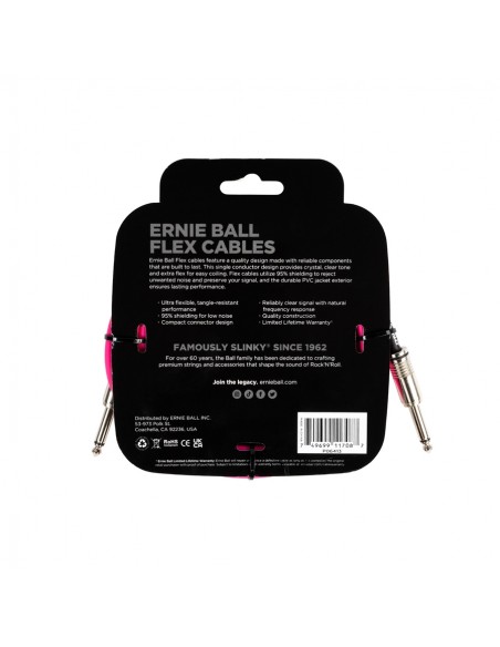 Ernie Ball 6413 Flex Cable Pink 3m