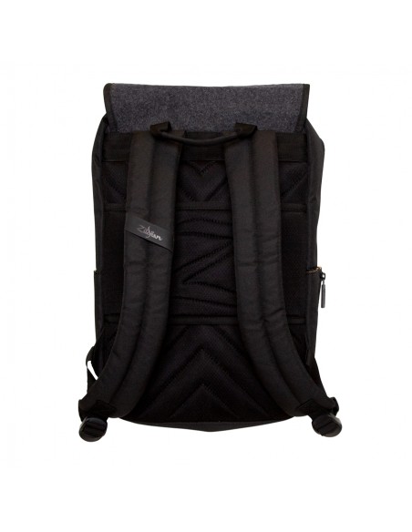 T9001 - Gray Flap Black Laptop Backpack