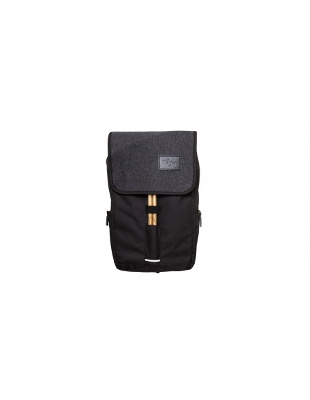 T9001 - Gray Flap Black Laptop Backpack