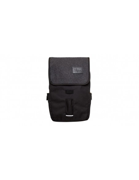 T9001 - Gray Flap Black Laptop Backpack