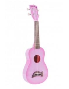 MK-SD/PKBURST - Ukulele soprano Dolphin - Pink Burst - c/borsa Kala