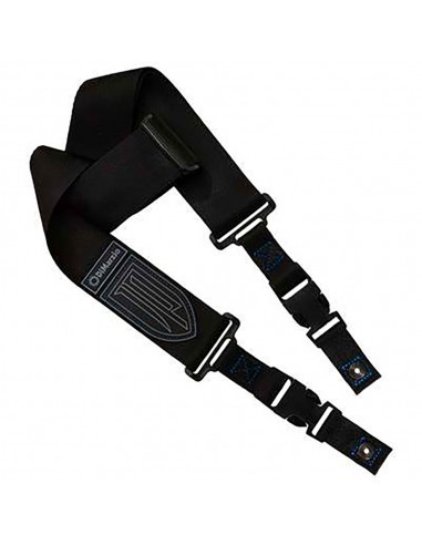 DD2200JPS-BKBL J. Petrucci Signature - ClipLock Corta - nero con cuciture BLU DiMarzio