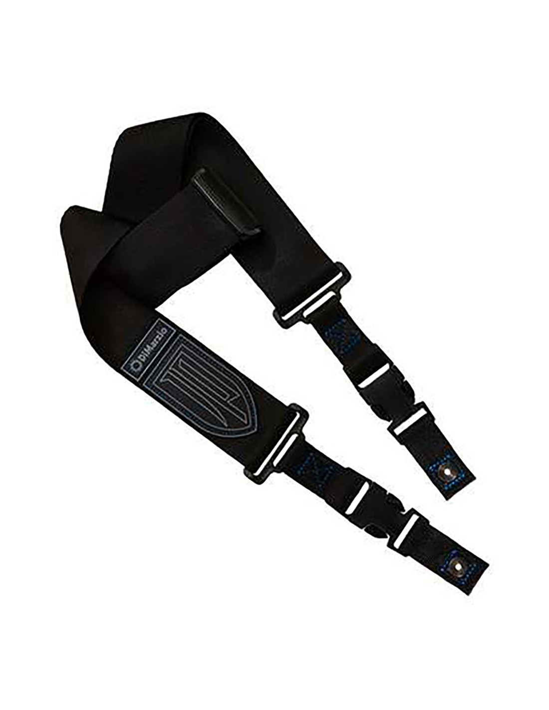 DD2200JPS-BKBL J. Petrucci Signature - ClipLock Corta - nero con cuciture BLU DiMarzio