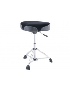 PSN-14HM - seggiolino Hydraulic - seduta a sella tessuto Nero/Grigio - gamba doppia Dixon