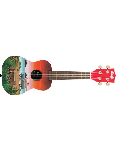 UK-SURFARI - Ukulele soprano c/grafiche - c/borsa Kala