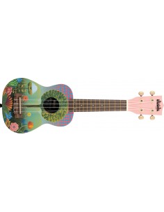 UK-UKETOPIA - Ukulele soprano c/grafiche - c/borsa Kala