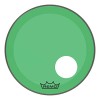 Remo P3-1324-CT-GNOH Powerstroke 3 Pelle Risonante per Grancassa con Foro da 24 Verde