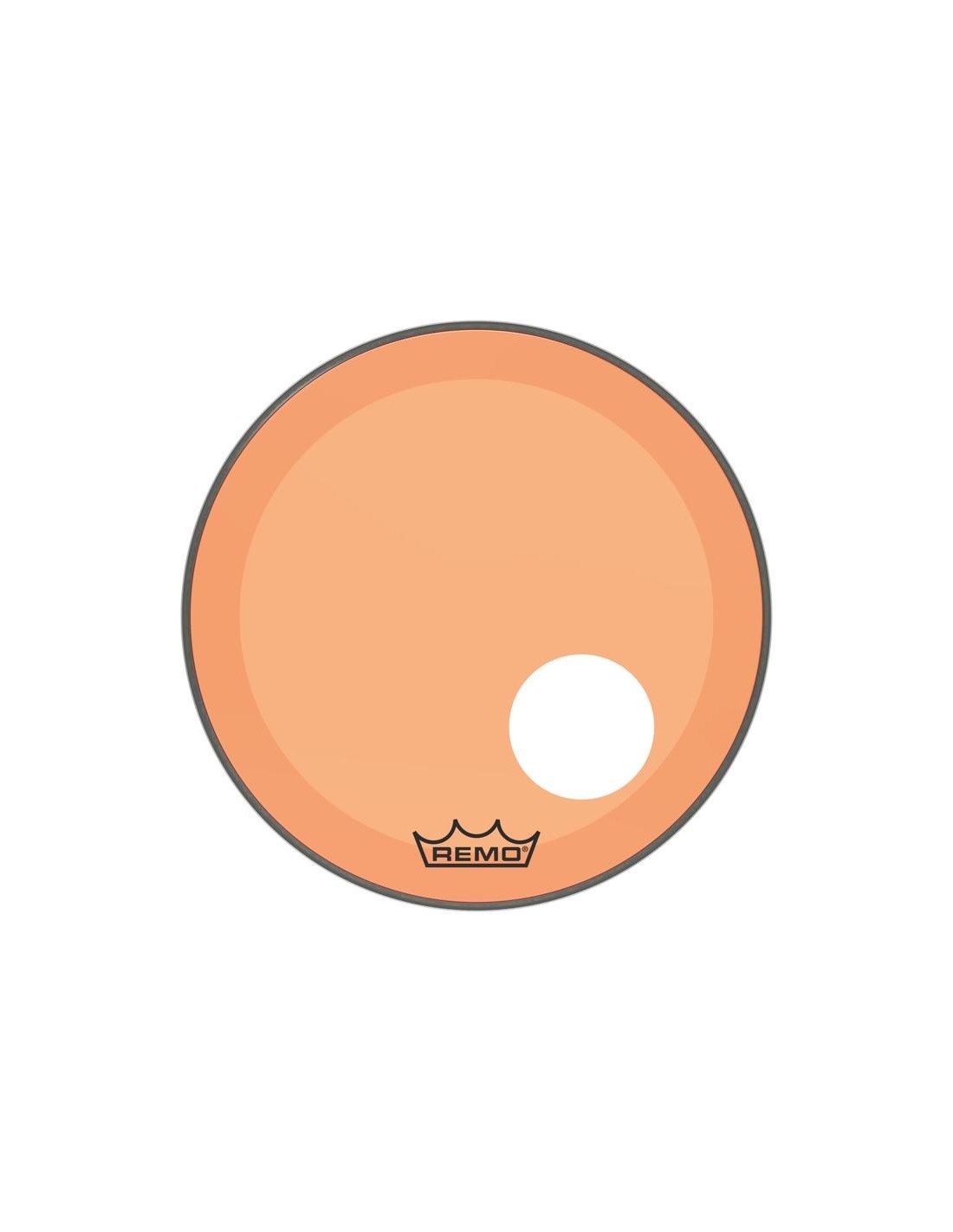 Remo P3-1324-CT-OGOH Powerstroke 3 Pelle Risonante per Grancassa con Foro da 24 Orange