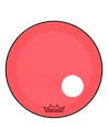 Tête de résonance pour grosse caisse Remo P3-1324-CT-RDOH Powerstroke 3 24 trous Rouge